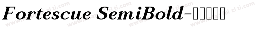 Fortescue SemiBold字体转换